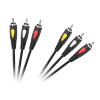 Kabel 3RCA-3RCA 1.0m Cabletech Eco-Line